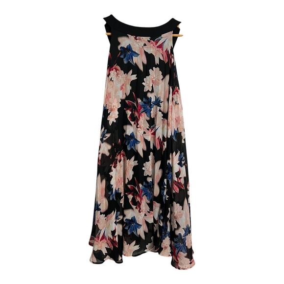 Floral Pleated Dress Elle Swing Trapeze Loose Spring S Small Floral - Picture 6 of 6